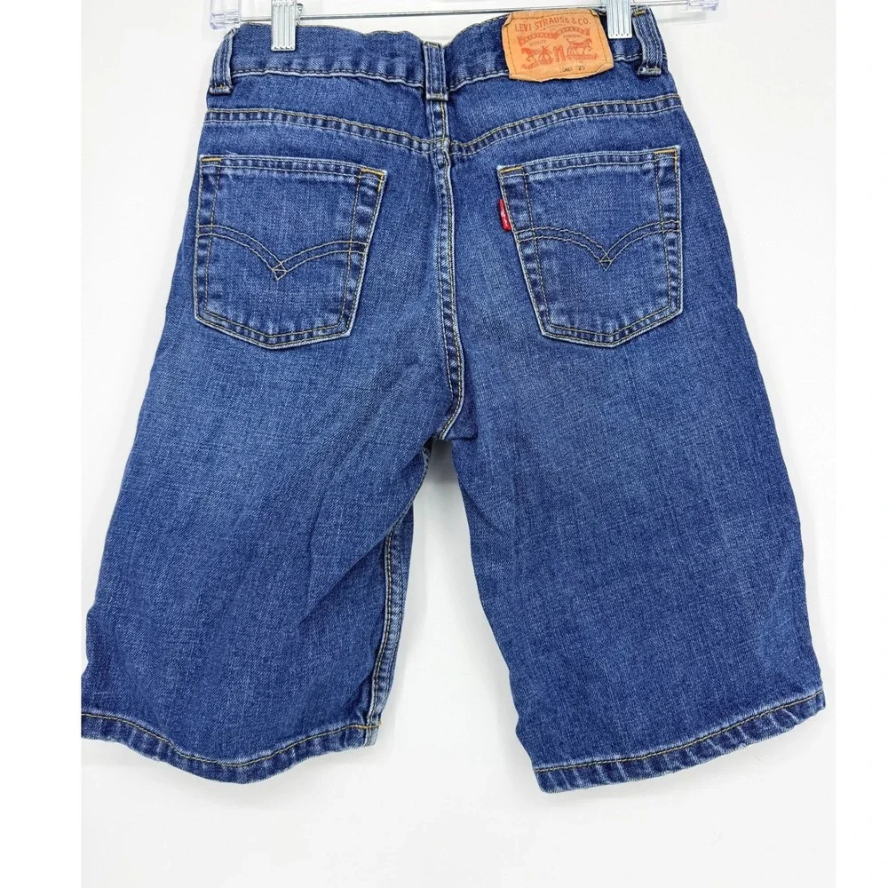 Levis 505 Regular Fit Denim Shorts Boys Size 10 Reg Medium Wash Blue